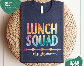 Custom Lunch Squad Personalized Shirt | Personalized School Lunch Ladies Shirt | Cafeteria Worker Shirt | Cafeteria Crew Shirt