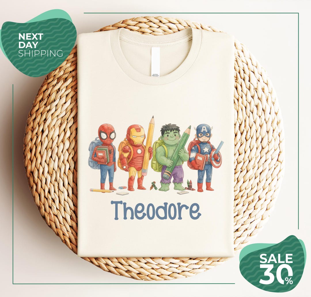 Personalized Superhero School Shirt | Teacher Classroom Tee | Kids Back To School Shirt | 