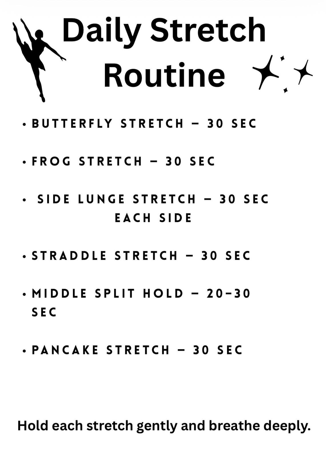 30 Day Middle Splits Challenge | Dance Flexibility Training (digital ...