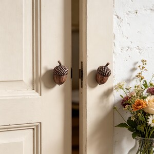 Retro Acorn Cabinet Knob, Brass Drawer Pull Handle, Metal Furniture Hardware