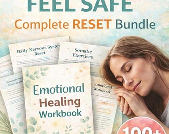 Anxiety & Overthinking Reset Bundle, Stress Relief Workbook, Calm Mind Printable (PDF)