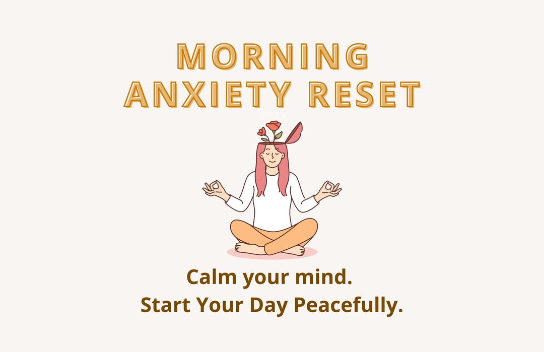 Morning Anxiety Reset Printable, Calm Routine, Nervous System Support ...
