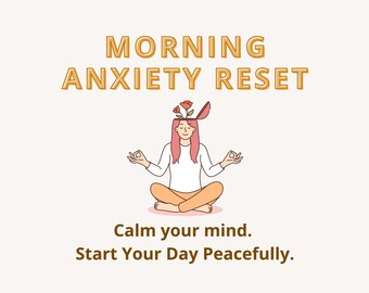 Morning Anxiety Reset Printable, Calm Routine, Nervous System Support (PDF Download)
