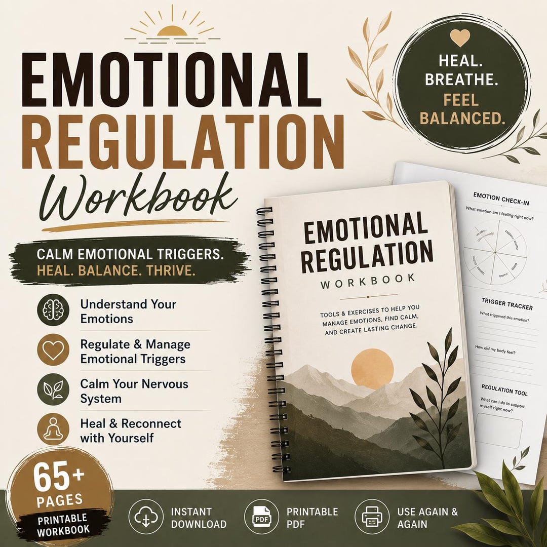 Emotional Regulation Workbook PDF | Anxiety Relief & Nervous System ...
