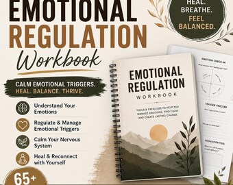 Emotional Regulation Workbook PDF | Anxiety Relief & Nervous System Healing | Inner Child Healing Printable | Self Healing Journal