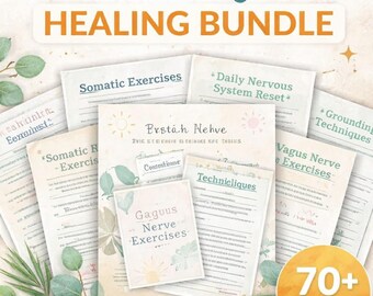 Nervous System Healing Bundle: Anxiety Relief, Emotional Regulation Workbook (PDF)