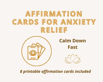 Printable Affirmation Cards for Anxiety & Calm Mind