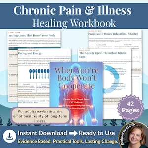 Chronic Illness Workbook Pain Management Journal Adults Autoimmune Disease Grief Healing Emotional Support Disability Resource Wellness form