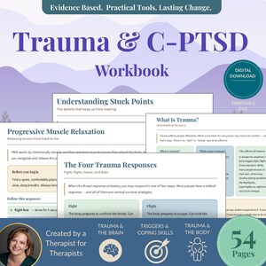 Werkboek voor complexe trauma's voor volwassenen, werkbladen voor herstel van CPTSD, dagboek voor herstel van traumapatiënten, pdf met traumatherapie, hulpmiddelen voor zelfhulp en counseling.