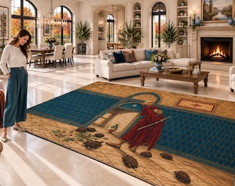 The Tortoise Trainer Ottoman Art Eco Rug Turkish Washable Non-Slip Carpet