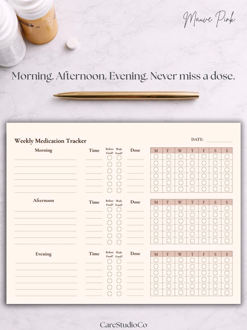 Caregiver Medical Binder Bundle | Medication Tracker & Blood Pressure ...