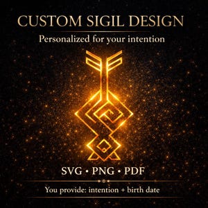 Custom Sigil Design, Personalized Bindrune, Nordic Rune Symbol, Spiritual Digital Download, SVG PNG PDF