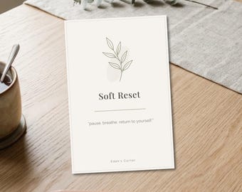 Printable Burnout Recovery Cards | Soft Reset Prompt Deck PDF