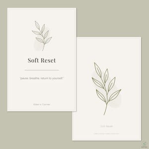 Soft Reset Burnout Cards | High Functioning Depletion Prompts (Digital Download)
