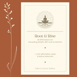 Root & Rise Affirmationskarten | Yoga-, Achtsamkeits- und Selbstliebe-Kartenset (Digitaler Download)