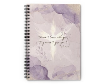 Friedenstaube | Spiralblock, Spiralblock, Schrift Johannes 14:27