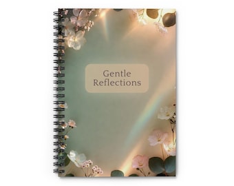 Sanfte Reflections Spiralblock | Liniertes Journal, Floral Regenbogen Cover