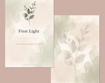 First Light Morning Journal Cards Printable | 30 Prompt Card Deck | Daily Mindfulness Cards | Morning Routine Printable | Print at Home 4x6