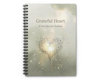 Dankbares Herz | Ruheraum für Dankbarkeit | Liniertes liniertes Spiralblock