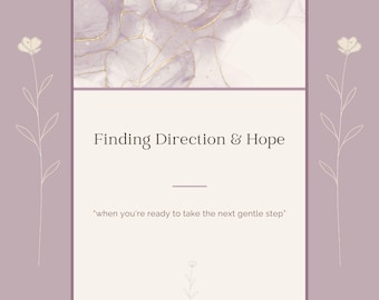 Finding Direction & Hope Journal Prompt Cards | Self Discovery (PDF Download)