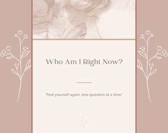 Self Discovery Journal Prompt Cards | Identity & Self-Care (PDF Download)