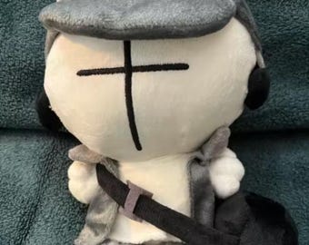 Peluche de Madness Combat / Figura de palitos gris, muñeco de peluche coleccionable para gamers, 20 cm