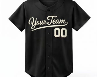 Personalisiertes Baseballtrikot - Personalisierter Name, Nummer, Teamkleidung