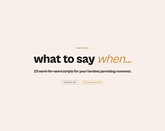 What to Say Instead of Yelling | 23 Parenting Scripts | Calm Responses for Tantrums Hitting Defiance | Digital Download