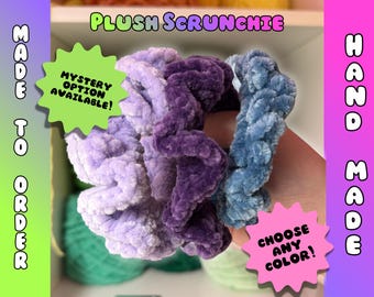 Plush Scrunchie | Hand-Made | Choose Your Color | Mystery Option Available!