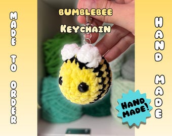Bumblebee Keychain | Hand-Made | Crochet Plushie