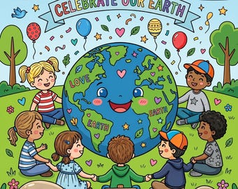 Gemütliches Earth Day Malbuch für Kinder – Detaillierte Naturseiten ab 5 Jahren, 22 Seiten