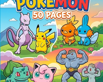 Niedliches Taschenmonster-Malbuch - 50 Seiten für Kinder im Alter von 3-5 Jahren