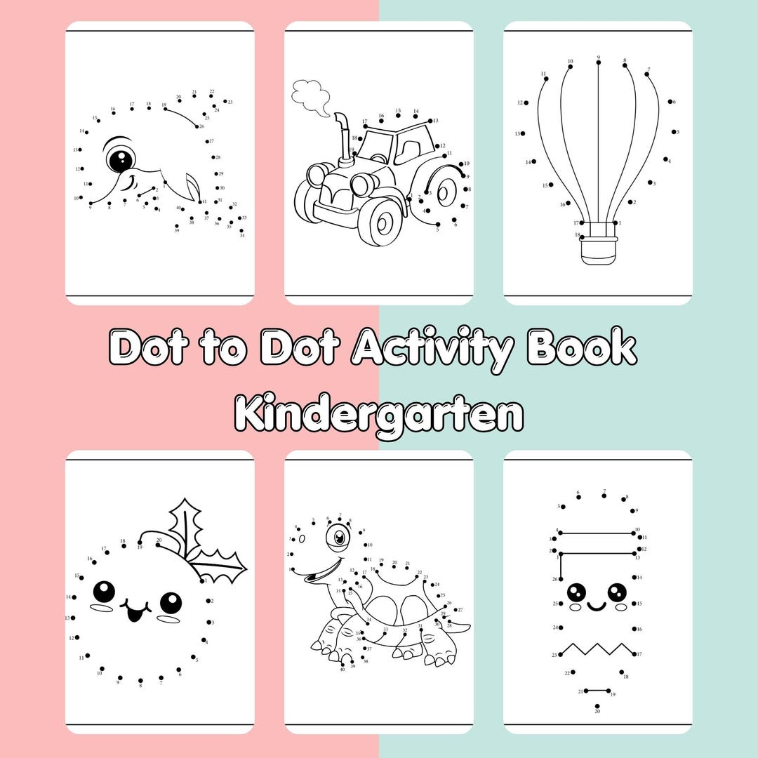 Preschool Dot to Dot Workbook, Connect the Dots Activity Book for Kids ...
