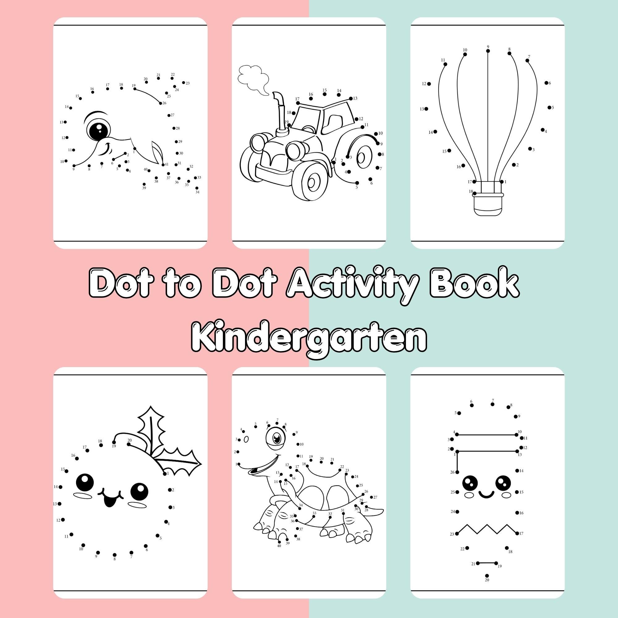 Preschool Dot to Dot Workbook, Connect the Dots Activity Book for Kids ...