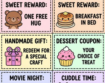 Muttertags-Couponbuch - Druckbare Gutscheine für Mama, Kinder zum Ausmalen und für Geschenkseiten