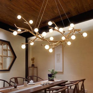 Nordic boomtak kroonluchter verlichting, vintage industriële hanger hangende plafondlamp armatuur, boho minimalistische luxe vakantie interieur