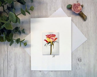 Friendship Rose Greeting Card: Birthday, Anniversary, Miss You, Thank You or Blank