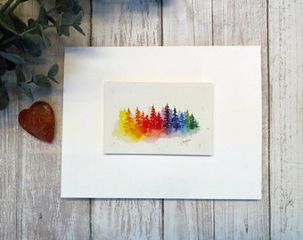 Rainbow Forest Card Blank Greeting Card