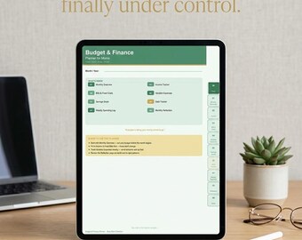 Budget Planner for Moms | Monthly Finance Tracker, Savings Goals (PDF A4)