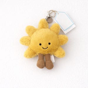 Jellycat Amuseables Sun Bag Charm Keychain Cute Yellow Plush Toy Kawaii Aesthetic Gift Soft Stuffed Animal Keyring for Bags