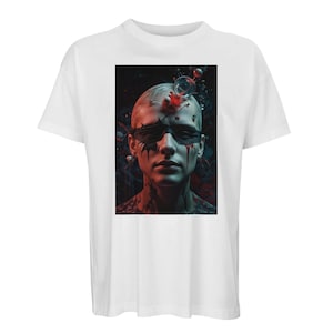Cyberpunk Android Portrait Hoodie — Dark Sci-Fi Streetwear Art