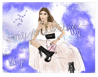 Fashion Illustration Virgo Zodiac By Emily Brickel Edelson