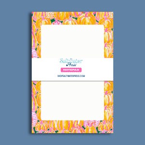 Pumpkin Notepad Autumn Office Supply Teacher Gift Fall Writing Pad Lined Tear Away Desk Memo Seasonal Stationery Harvest Theme Kitchen