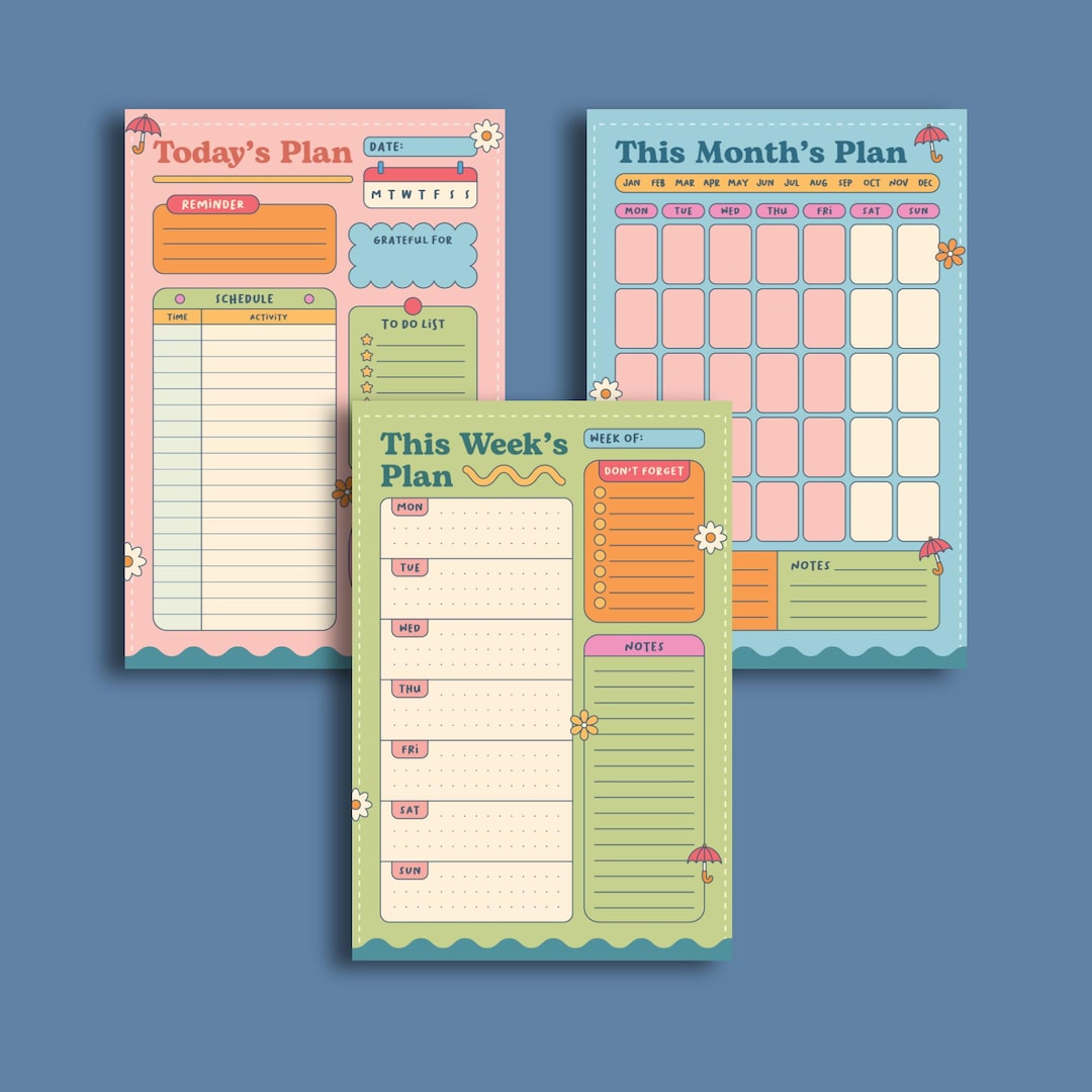 Pastel Planner Bundle Daily Weekly Monthly Teacher Appreciation Gift ...