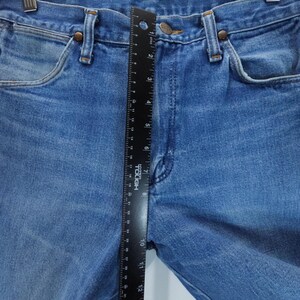 VTG Y2K Wrangler Jeans Mens 32x32 Blue Slim Fit Straight Leg Western Made in USA image 13