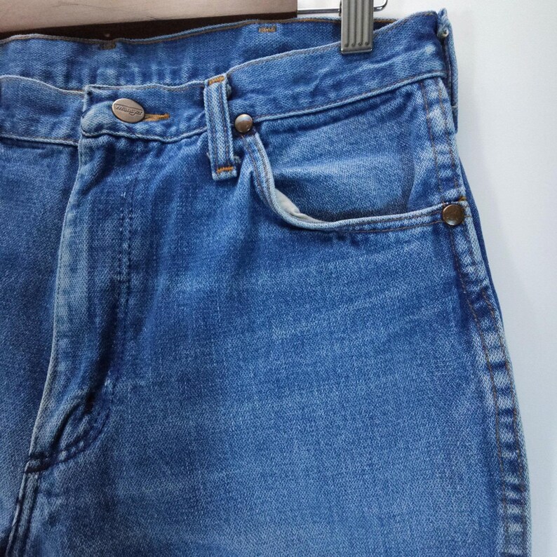 VTG Y2K Wrangler Jeans Mens 32x32 Blue Slim Fit Straight Leg Western Made in USA image 5