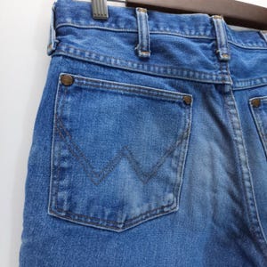 VTG Y2K Wrangler Jeans Mens 32x32 Blue Slim Fit Straight Leg Western Made in USA image 4
