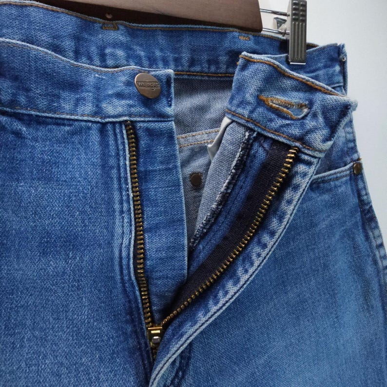 VTG Y2K Wrangler Jeans Mens 32x32 Blue Slim Fit Straight Leg Western Made in USA image 7