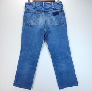 VTG Y2K Wrangler Jeans Mens 32x32 Blue Slim Fit Straight Leg Western Made in USA image 2