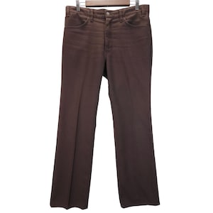 Vintage Levis 517 Mens 33x31 Brown Sta-Prest Gold Tab Flared Bootcut Pants
